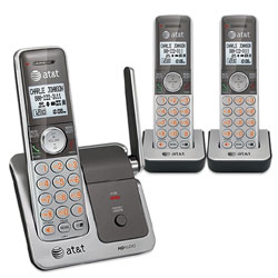 AT&T DECT 6.0 Expandable Digital Cordless Telephone with HD Audio and 3 Handsets