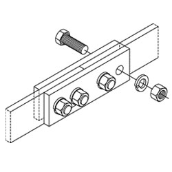 Chatsworth Products Auxiliary Framing Bar Splice Kit, Cable Runway