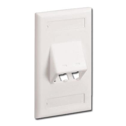Panduit Mini-Com Classic Series Sloped Faceplate with Label and Label Cover (RoHS Compliant)