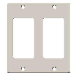Hubbell KP Series Two-Gang Style-Line Faceplate