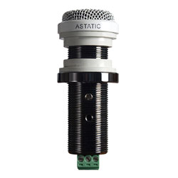 Astatic Omnidirectional Variable Line Level Output Button Microphone with Limiting Circuitry