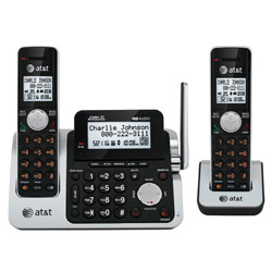 AT&T DECT 6.0 Expandable Cordless Answering System with 2 Handsets and Dial-In-Base