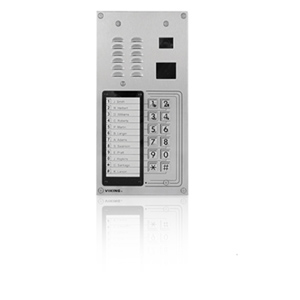 Viking 12 Button Apartment Entry Phone with Built-In Door Strike Relay Card Reader and Camera