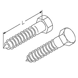 Chatsworth Products 1/4-10 Size Hex Lag Screw