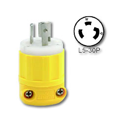 Leviton 30 Amp 125V Locking Plug