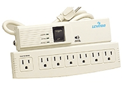 Leviton 7-Outlet (6 Switched, 1 Continuously live) Strip with Two RJ11 Phone Jacks