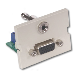 Hubbell Infin-e-Station Module - 15-Pin VGA 3.5mm Stereo Jack, 1.5 Unit