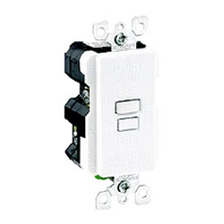 Leviton Switch-Rated GFCI, Back and Side Wired