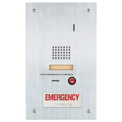 Aiphone IS Series Stainless Steel Flush Mount Audio Door Station with Emergency Call Button
