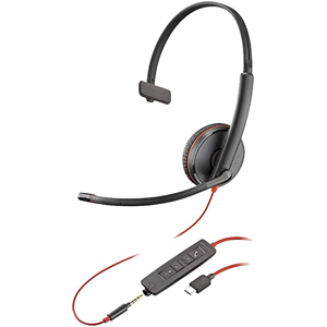 Plantronics Blackwire C3215 Monaural Headset USB-C