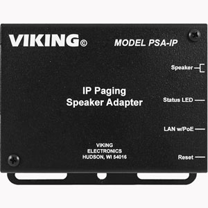 Viking Convert any 8 Ohm, 25V, or 70V Analog Paging Speaker to an IP Speaker