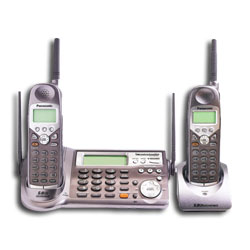 Panasonic 5.8GHz GigaRange Expandable Cordless Phone System with 2 Handsets
