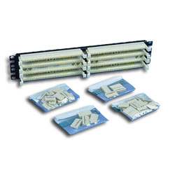 Panduit Pan-Punch Category 5e 19in. Rack Mount Panel Kit - Two 100 Pair Bases