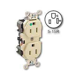 Leviton Back and Side Wired Duplex Receptacle