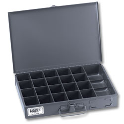 Klein Tools, Inc. Mid-Size 21-Compartment Storage Box with Tool Compartment