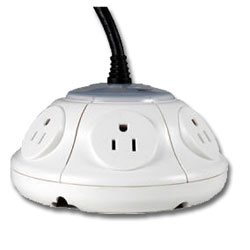 ezGear ezSpace UFO Power Extender with Surge Protection