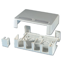 Legrand - Ortronics TracJack Plastic Surface Mount Box for up to Four Modules