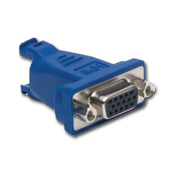Hubbell VGA Plug-n-Play, 15-Pin Female to 8-Pin Female AV Connector - Straight 180 Degrees
