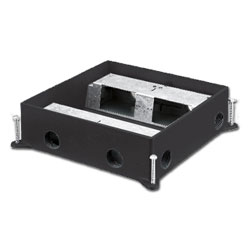 Hubbell 4-Gang Shallow, Concrete, Recessed Cast Iron Floor Box