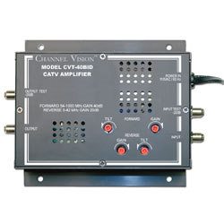 Channel Vision RF Amplifier for CATV or Antenna Systems
