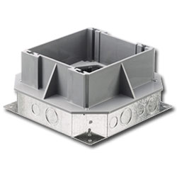 Hubbell Large Capacity Concrete Recessed Stamped Steel Floor Box