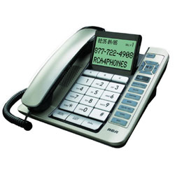 RCA - Thomson, Inc. Corded Desk Answering System Phone with Large Keypad Buttons and Tilt Screen