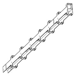 Chatsworth Products Double-Sided Wide Vertical Cabling Section