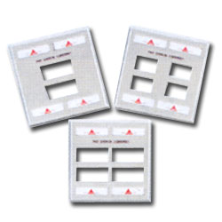 Siemon Double Gang Stainless Steel Faceplate for MAX Modules with Labels and Label Holder
