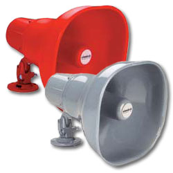 Wheelock Aluminum Weatherproof 15 Watt Horn Loudspeaker with Transformer in Red or Grey