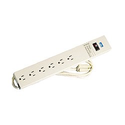 Leviton General 6-Outlet Plug Strip with On/Off with 15ft. Power Cord