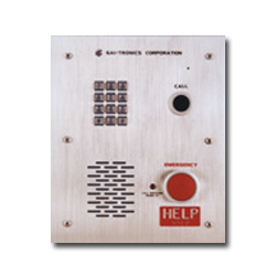 GAI-Tronics Flush-Mount Emergency Phone: 14 Gauge Stainless Steel with Number Keypad
