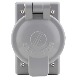 Leviton Die-Cast Aluminum Receptacle Cover  for 50 Amp Locking Receptacles