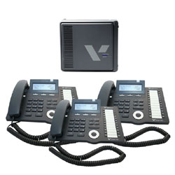 Vertical SBX 3x8 Basic System with (3) 24-Button Digital Telephones