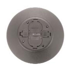 Hubbell Two-Piece 2x2 Flush Painted Aluminum Flange Service Fitting
