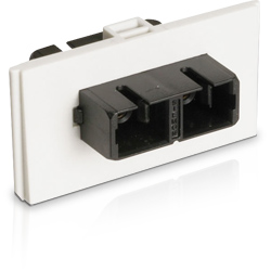 Siemon Bezel with Duplex Multimode/Singlemode SC Adapter, White