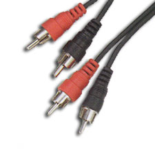 Leviton Stereo Shielded Cable, 2 RCA Plugs to 2 RCA Plugs