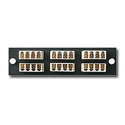 Leviton 6 Pack Quad LC Mounting Plate - Bronze / MM