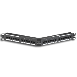 Panduit 24 Port Augmented Category 6, 10 Gb/s Patented Angled Patch Panel